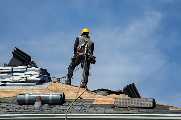 Professional Gutter Installation technician working in Raleigh, NC